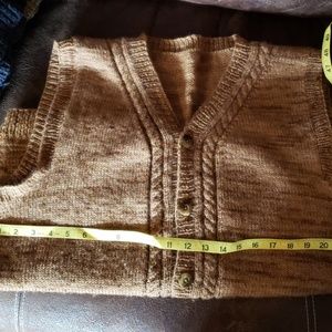 Mens LT wool hand knit vest